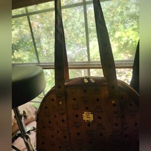 MCM Brown Monogram Tote Bag